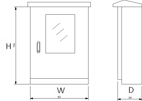 FXL-21戶外(wài)動力櫃帶小內(nèi)門系列